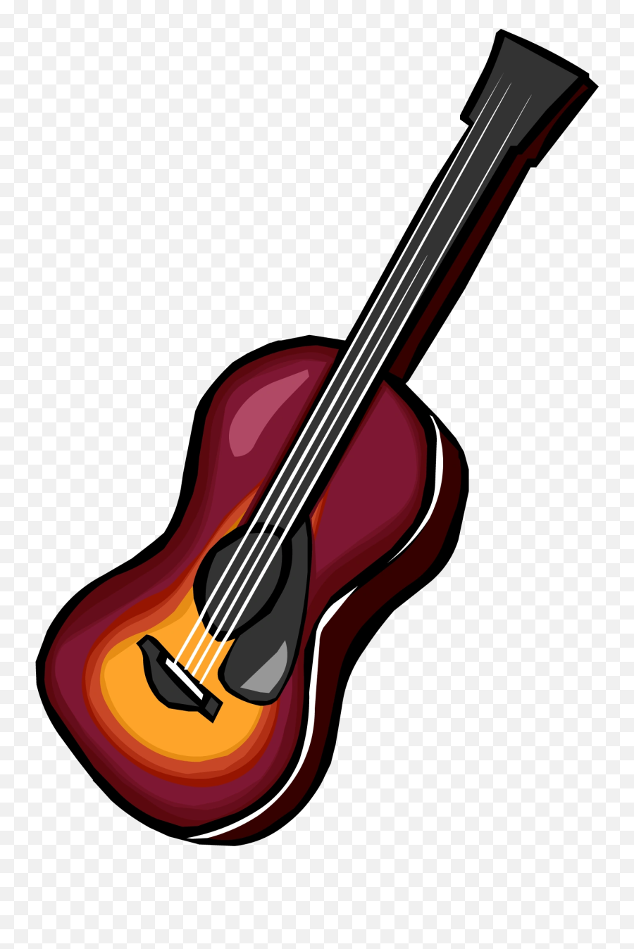 Acoustic Sunburst Guitar - Free Penguin Sunburst Guitar Emoji,Acoustic Guitar Emoji