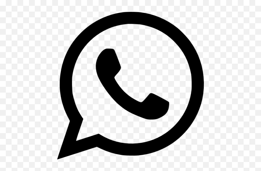 Black Whatsapp Icon - Free Black Site Logo Icons Whatsapp Logo Png Emoji,Whatsapp Custom Emoji