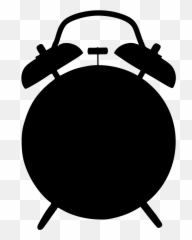 Hourglass clipart timely Transparent FREE - Silhouettes Of Alarm Clock Emoji