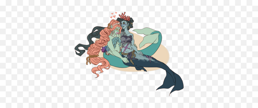 Better Be A Mermaid - Lesbian Mermaid Art Emoji,Is There A Mermaid Emoji