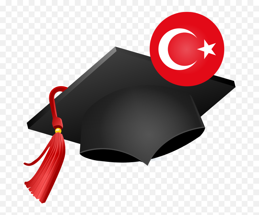 Graduation Hat With Turkish Flag - Graduation Cap Png Emoji,Turkish Flag Emoji