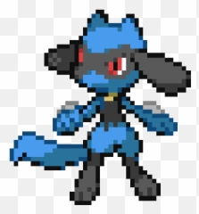 Hey Do You Think I - Pixel Art Pokemon Riolu Grid Emoji,Pikachu Emoticons