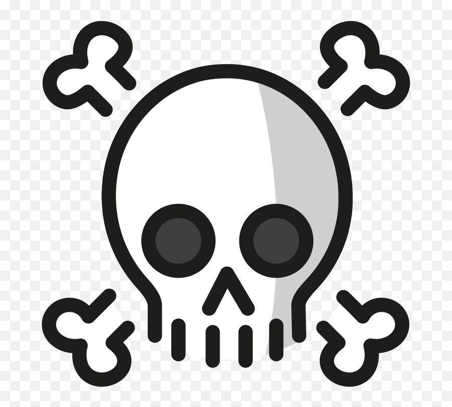Openmoji - Pirate Flag Skull Png Emoji,Bone Emoji