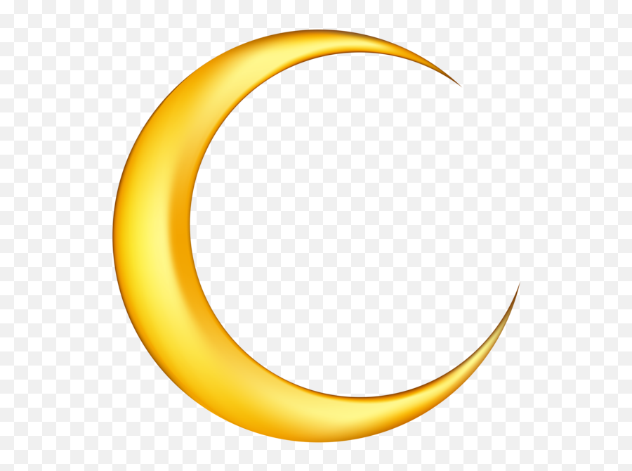 Pin - Gold Crescent Moon Transparent Emoji,Crescent Moon Emoticon