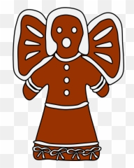 Angel Christmas Christmas Cookie Cookie - Gingerbread Icons Clipart Emoji,Gingerbread Man Emoji