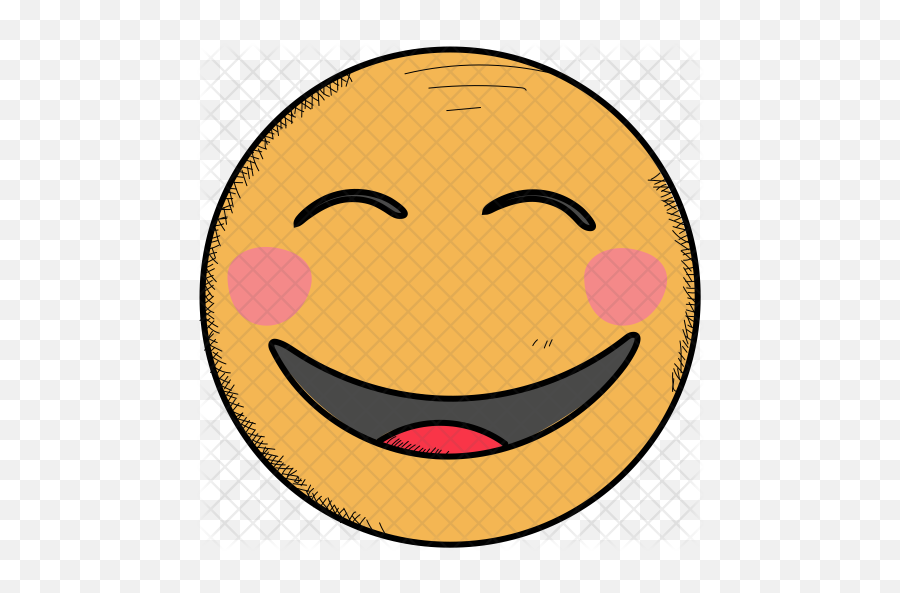 Happy Emoji Icon Of Colored Outline - Smiley,Lips Zipped Emoji