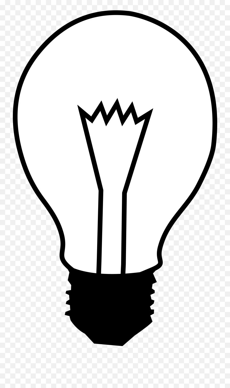 Light Bulb Lightbulb Clipart Free - Light Bulb Clipart Black And White Emoji,Emoji Light Bulb