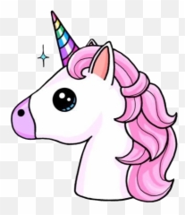 Sticker Emoji Unicorn Love Sparkle Pink -