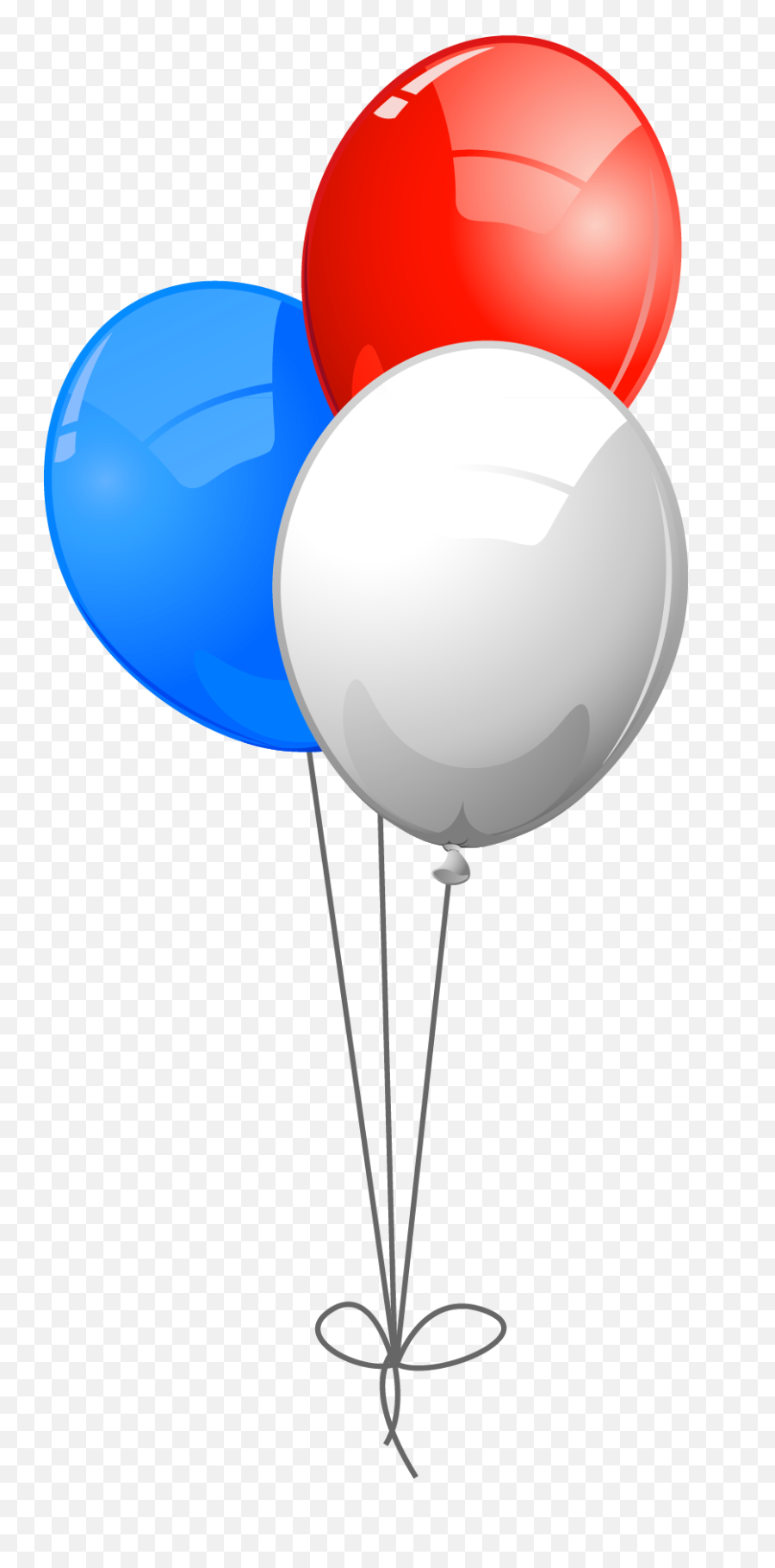 July Clipart Balloon July Balloon - Red White Blue Balloons Clipart Emoji,Blue Balloon Emoji