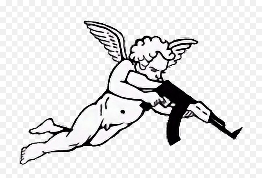 Banner Royalty Free Download Angels - Angel With Gun Tattoo Emoji,Guardian Angel Emoji