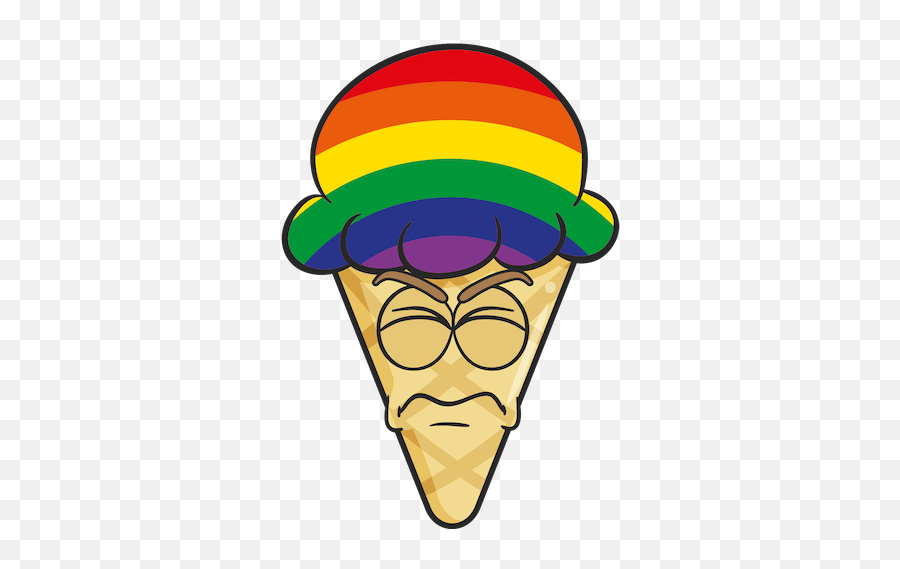 Gay Pride Ice Cream Cone Emoji Stickers Messages Sticker - 3 Ice Cream Cone,Gay Emoji