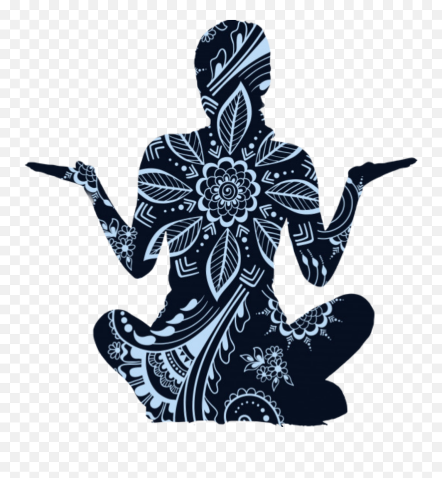 Yoga Zen Namaste Meditation Bandha Art Outline Blue Art - Meditation Emoji,Zen Emoji