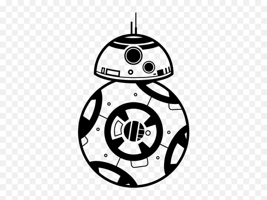 Simple R2d2 Clipart Black And White - Bb8 Star Wars Vector Emoji,Bb8 Emoji