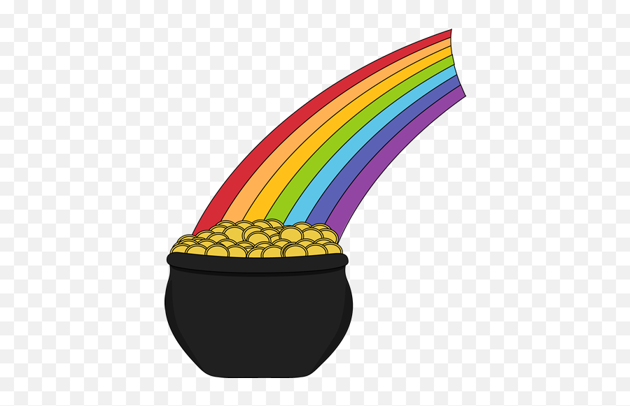 Free Rainbow And Pot Of Gold Clipart Download Free Clip Art - Pot Of Gold Rainbow Clipart Emoji,Pot Of Gold Emoji