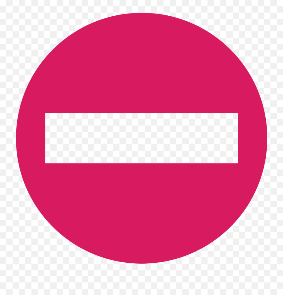 Eo Circle Pink No - No Entry Sign Blue Emoji,No Entry Emoji