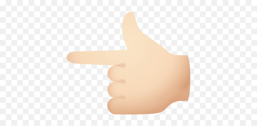 Backhand Index Pointing Left Light Skin - Sign Language Emoji,Point Left Emoji