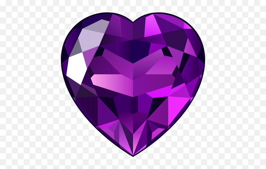 Amethyst Heart Png Clipart Best Web - Transparent Purple Heart Emoji,Jewel Emoji