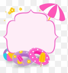 Pool Party Frame Transparent Png - Frame Pool Party Png Emoji,Emoji Pool Party
