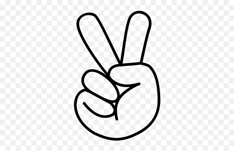 Hand Peace Sign - Peace Sign Clip Art Hand Emoji,Two Fingers Emoji