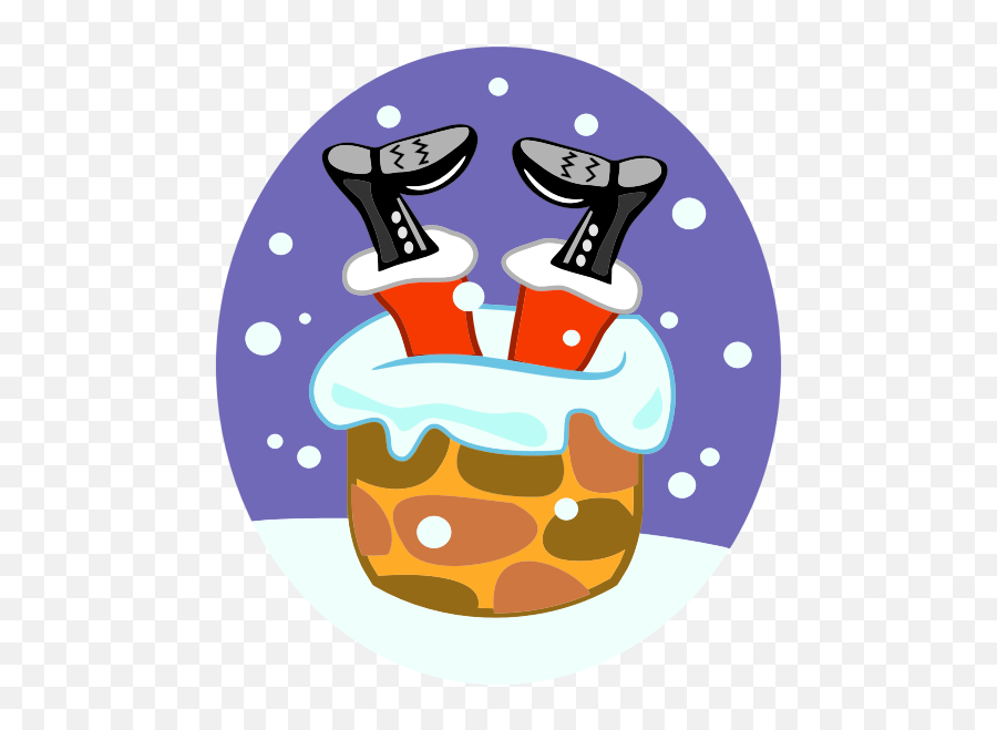 Stuck Santa Claus - Chimney Clipart Santa Stuck Emoji,Christian Emoji