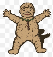 Retro Gingerbread Man - Christmas Day Emoji,Gingerbread Man Emoji