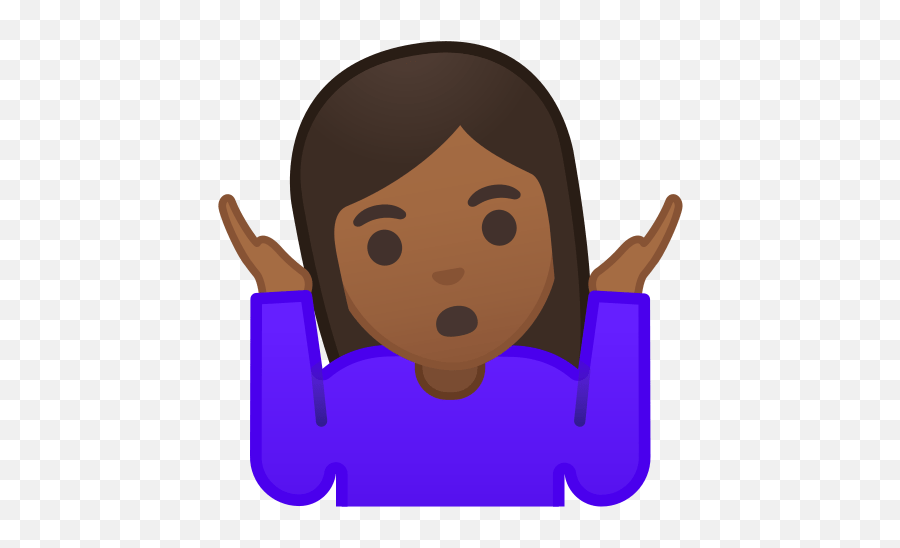 Woman Shrugging Emoji With Medium - Animated Picture Shoulder Shrug,Black Girl Emoji