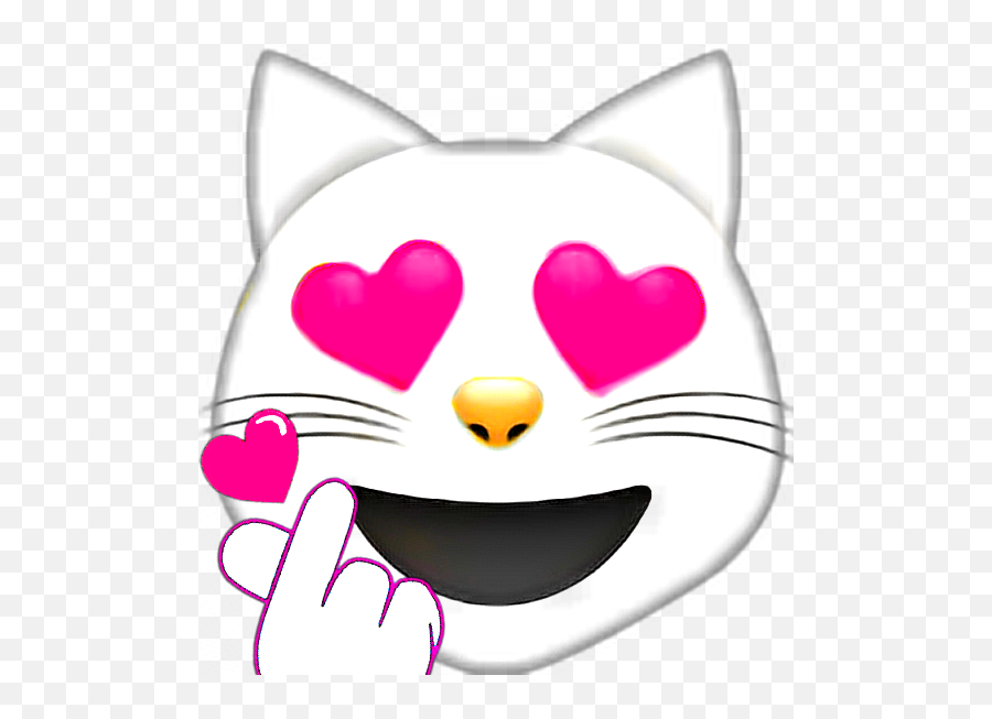 Cat Emoji Hearts - Heart Clipart,Heart Cat Emoji