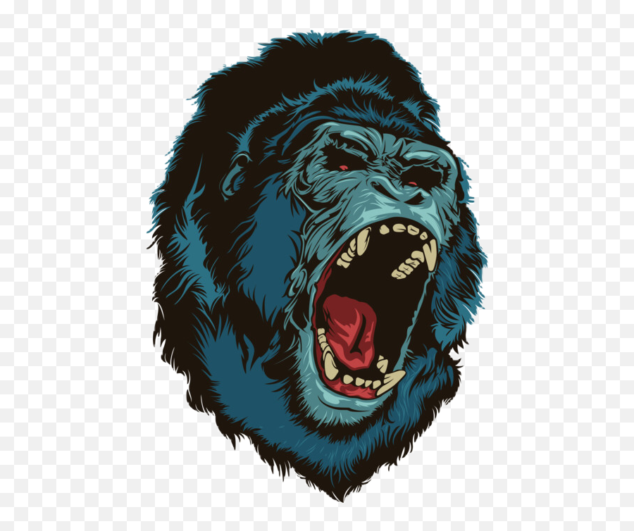 Gorilla Png - Sticker Kingkong Emoji,Yawn Emoji Iphone