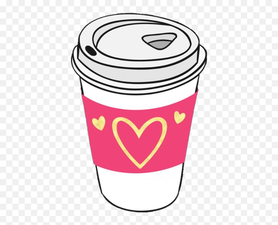 Coffee Cup Coffeecup Heart Hearts Pink - Coffee Cup With Heart Clipart Emoji,Coffee And Heart Emoji