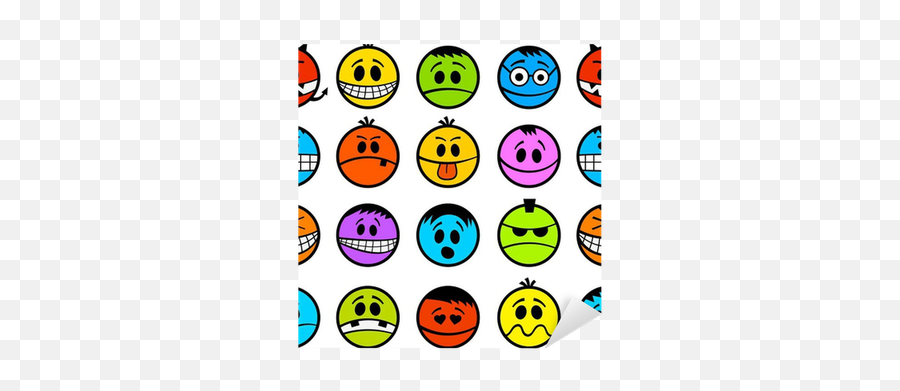 Vinilo Pixerstick Emociones De Colores - Emotion Emoji,Emoticons Graciosos