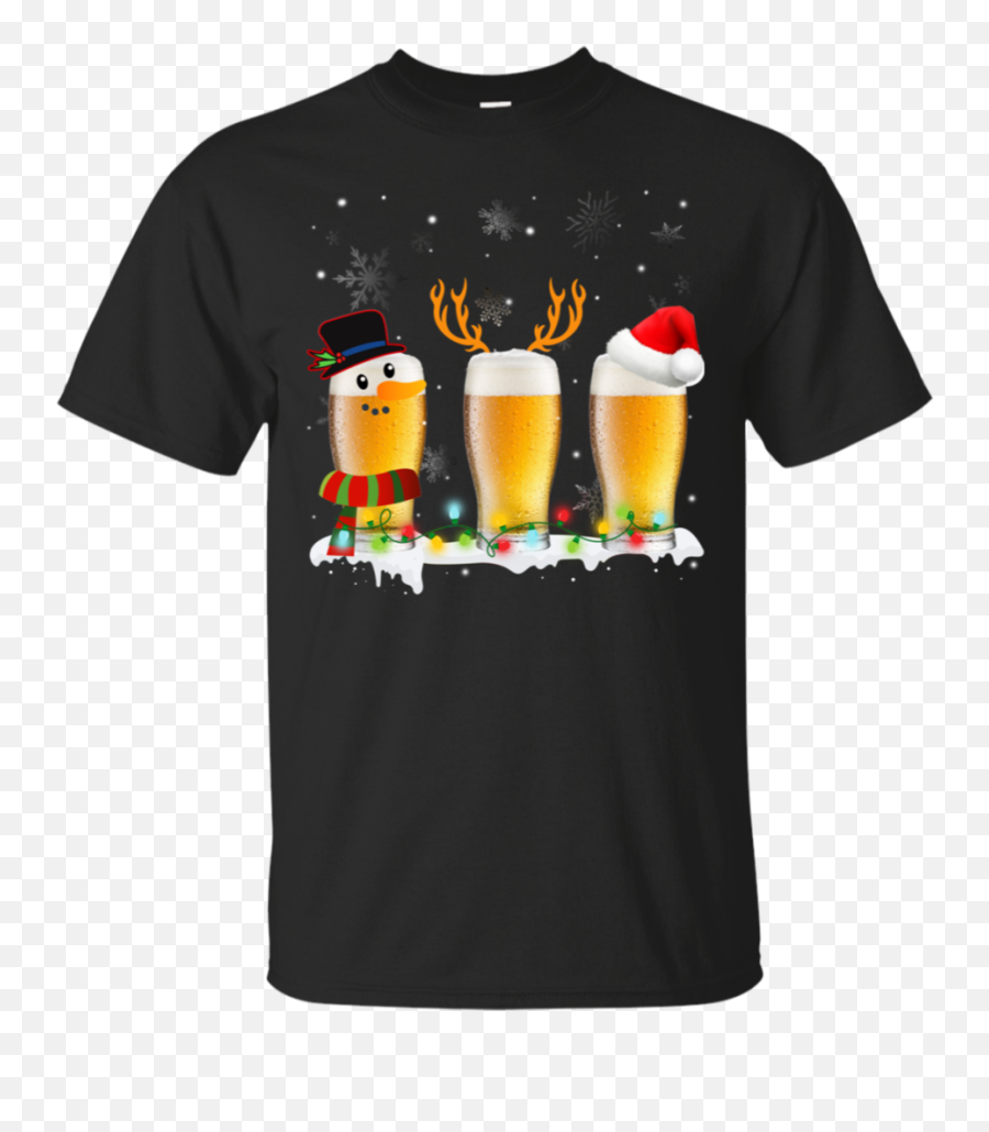 Christmas Beer Reindeer Funny Reinbeer - Saint Valentin T Shirt Emoji,Beer Ship Emoji