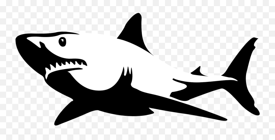 Free Image - Black And White Shark Clipart Emoji,Shark Emoji