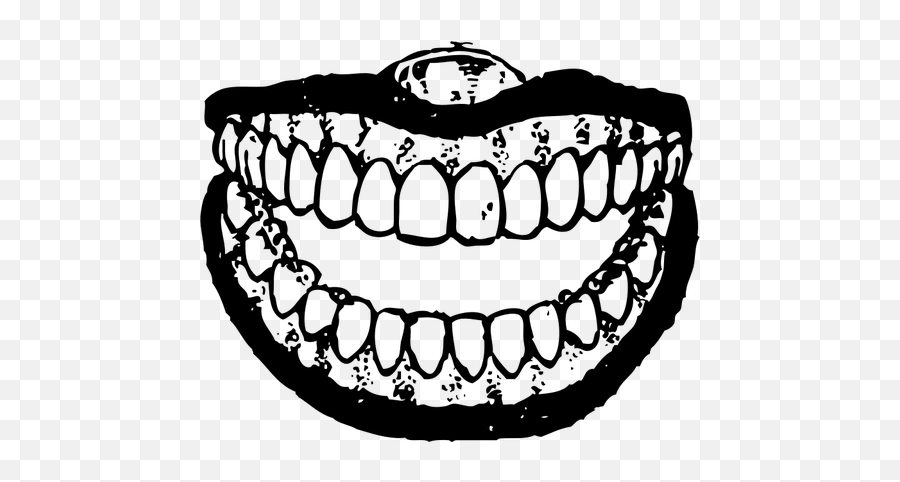 Gritting Teeth Black And White Image - Teeth Black White Emoji,Gritted Teeth Emoji
