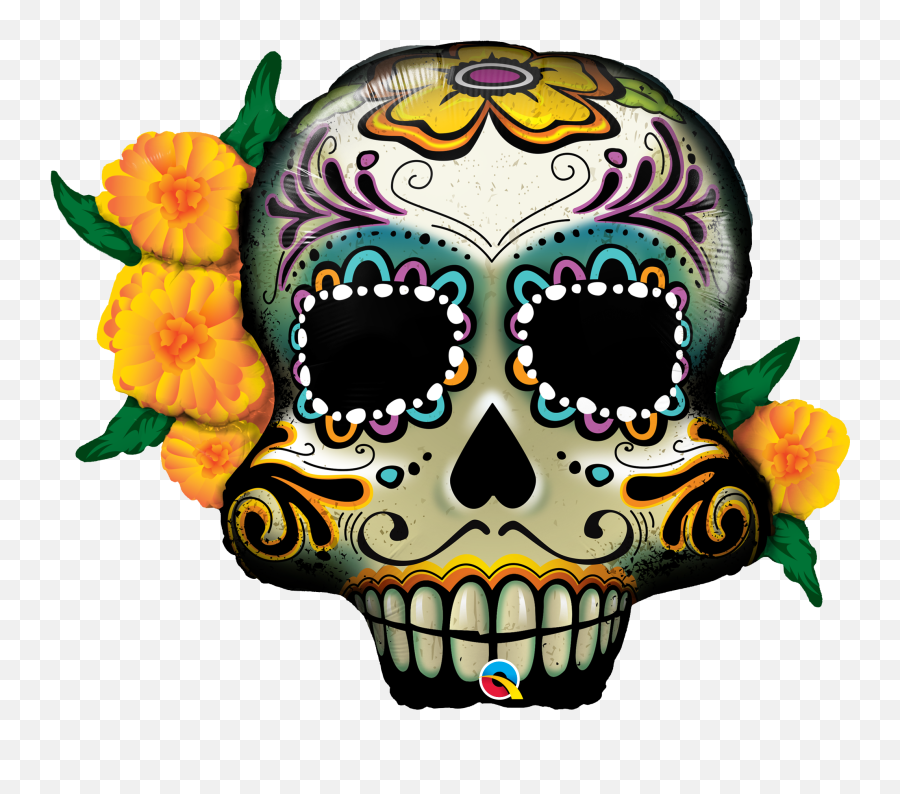 38 Shape Day Of The Dead Skull - Squelette Dia De Los Muertos Emoji,Dead Flower Emoji