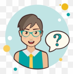 Short Hair Girl Question Mark Icon - Png Emoji