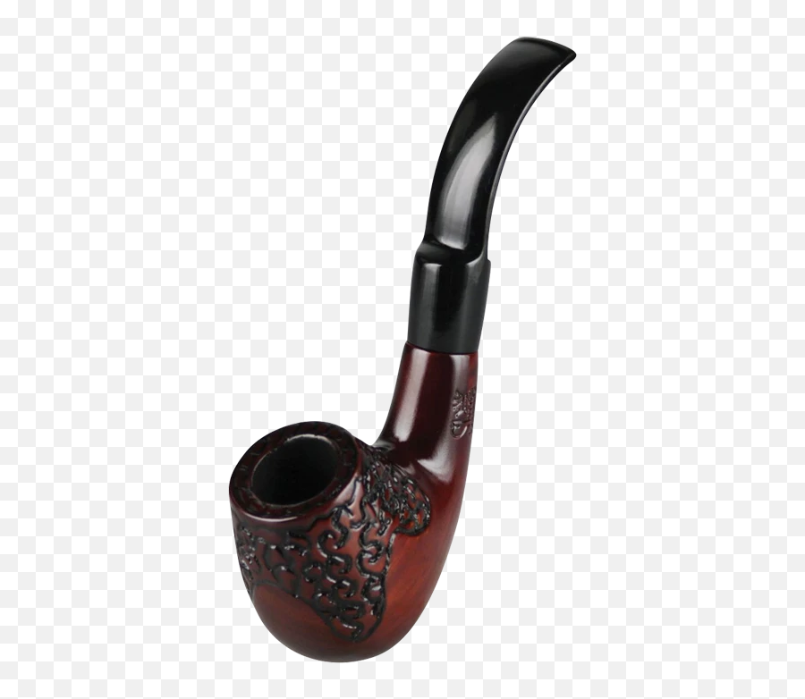 Shire Pipes Engraved Bent Brandy - Cherry Wood Pipe Emoji,Blowing Smoke Emoji