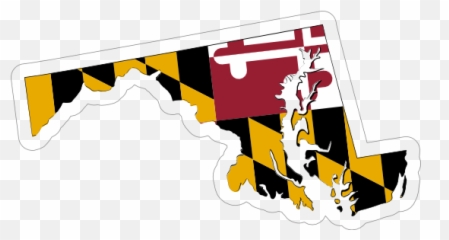 Maryland Flag State Sticker - Graphic Design Emoji,Maryland Flag Emoji