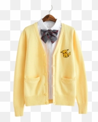 Pull Amusant Mj Franko - Yellow Japan School Cardigan Emoji,Bottoming Emoji
