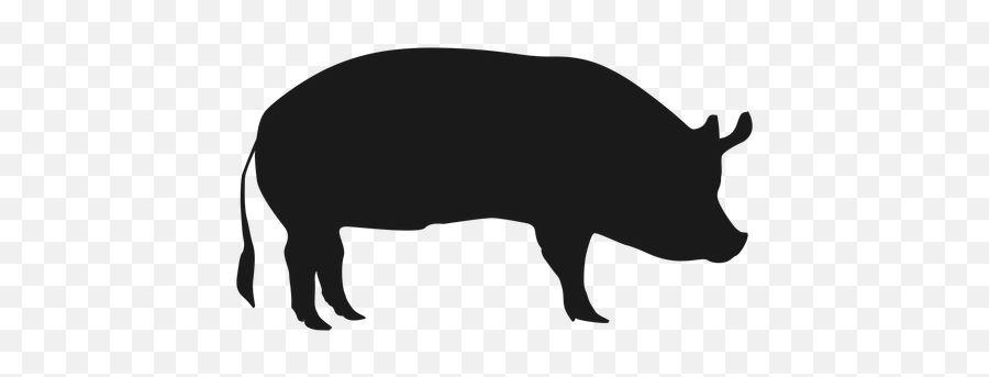 Pig Silhouette Png - Pig Silhouette No Background Emoji,Pig Face Emoji