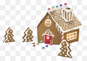 Clipart houses gingerbread man - Snow Background With Gingerbread House Emoji