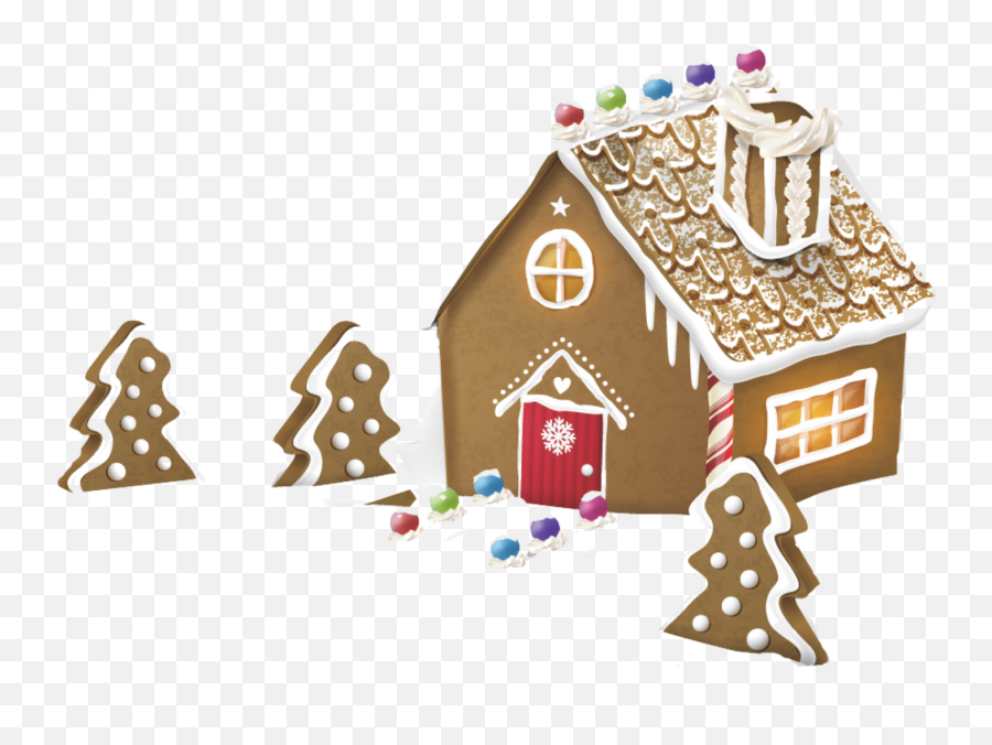 Clipart Houses Gingerbread Man Clipart Houses Gingerbread - Snow Background With Gingerbread House Emoji,Gingerbread Man Emoji