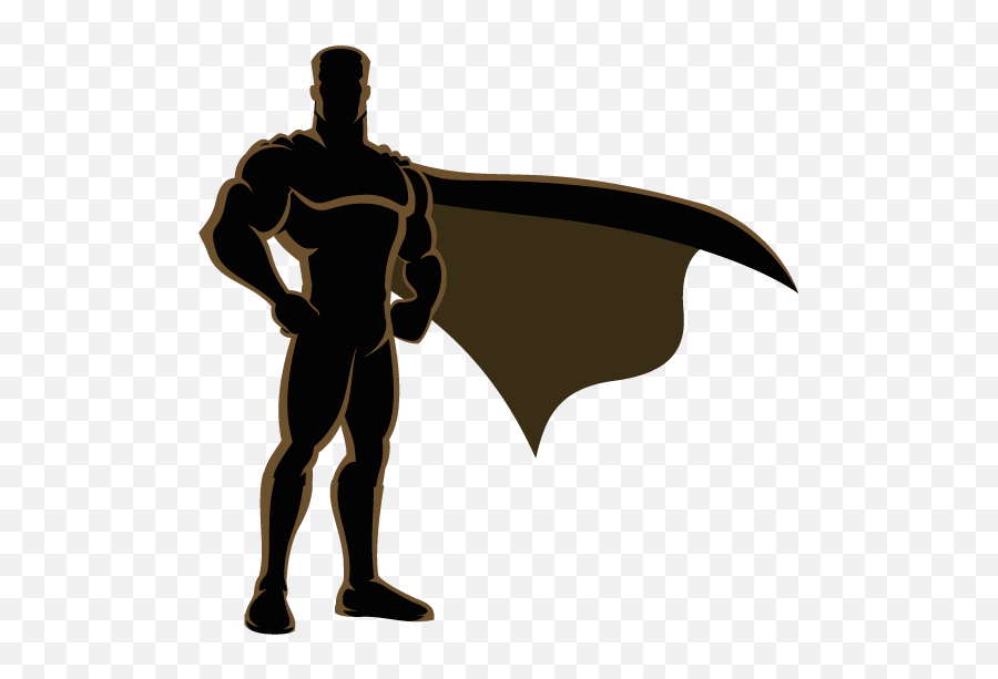 Superman Superhero Silhouette - Superman Png Download 544 Superhero Shadow Emoji,Superhero Cape Emoji