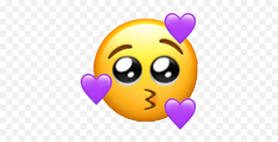 Sticker Emoji Png Image Png Mart - Love Emoji,Purple Emoticon