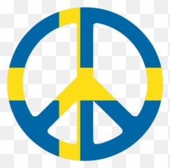 Download Sweden Peace Symbol Flag 3 Cnd - Sign Blue And Yellow Emoji