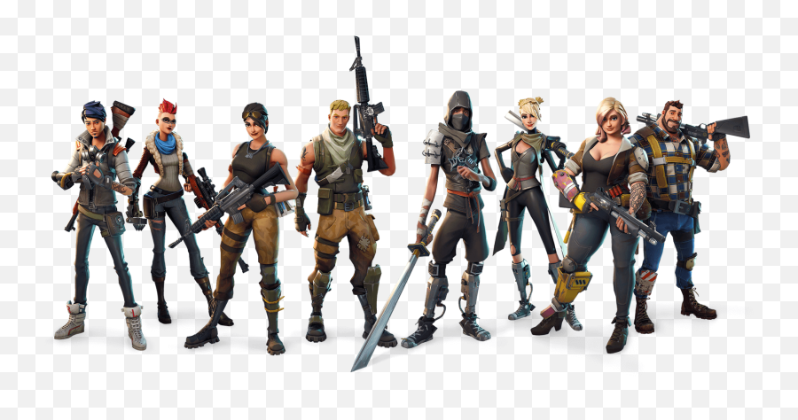 Download Fortnite All Classes Group Picture Png Image For - Fortnite Characters Png Emoji,Sniper Emoji