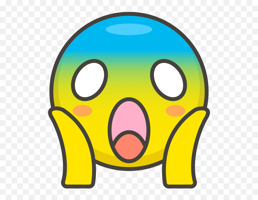 Face Screaming In Fear Emoji - Angst Symbol,Screaming Emoji