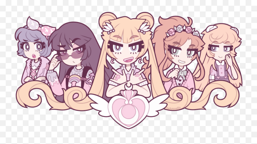 Pastel Goth Sailor Moon Clipart - Pastel Sailor Moon Fan Art Emoji,Goth Emojis