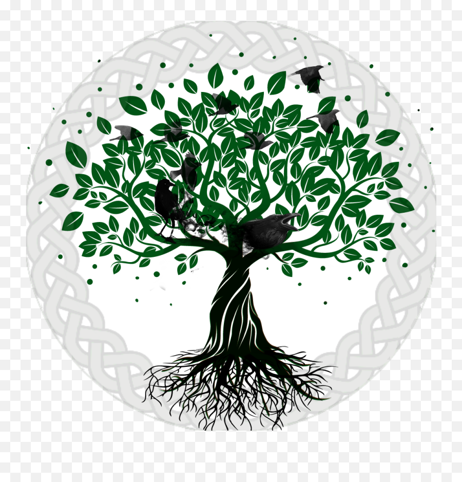 Yggdrasil Raven Tree Celtic Knot Image By Bonny Tm - Art Tree Of Life Drawing Emoji,Celtic Emoji