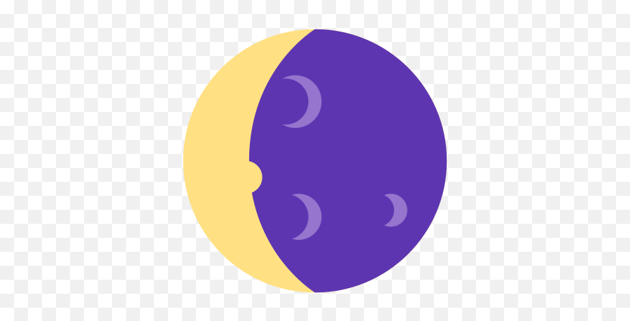 Waning Crescent Icon - Circle Emoji,Half Moon Emoji