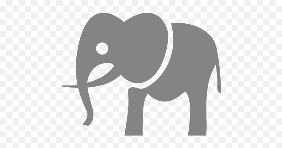 Elephant Emoji For Facebook Email Sms - Black And White Animal Emojis,Elephant Emoji